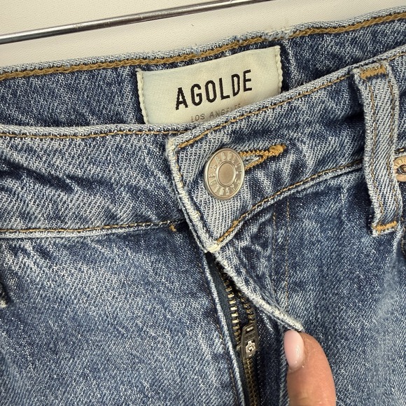 AGOLDE Harper Crop Jeans 25 High Rise Straight Leg Denim $198 - Picture 5 of 13